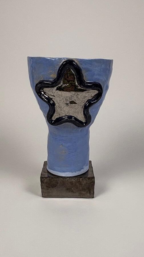 2024 Ceramic, underglaze, glaze, luster 14’’x4.5’’x5